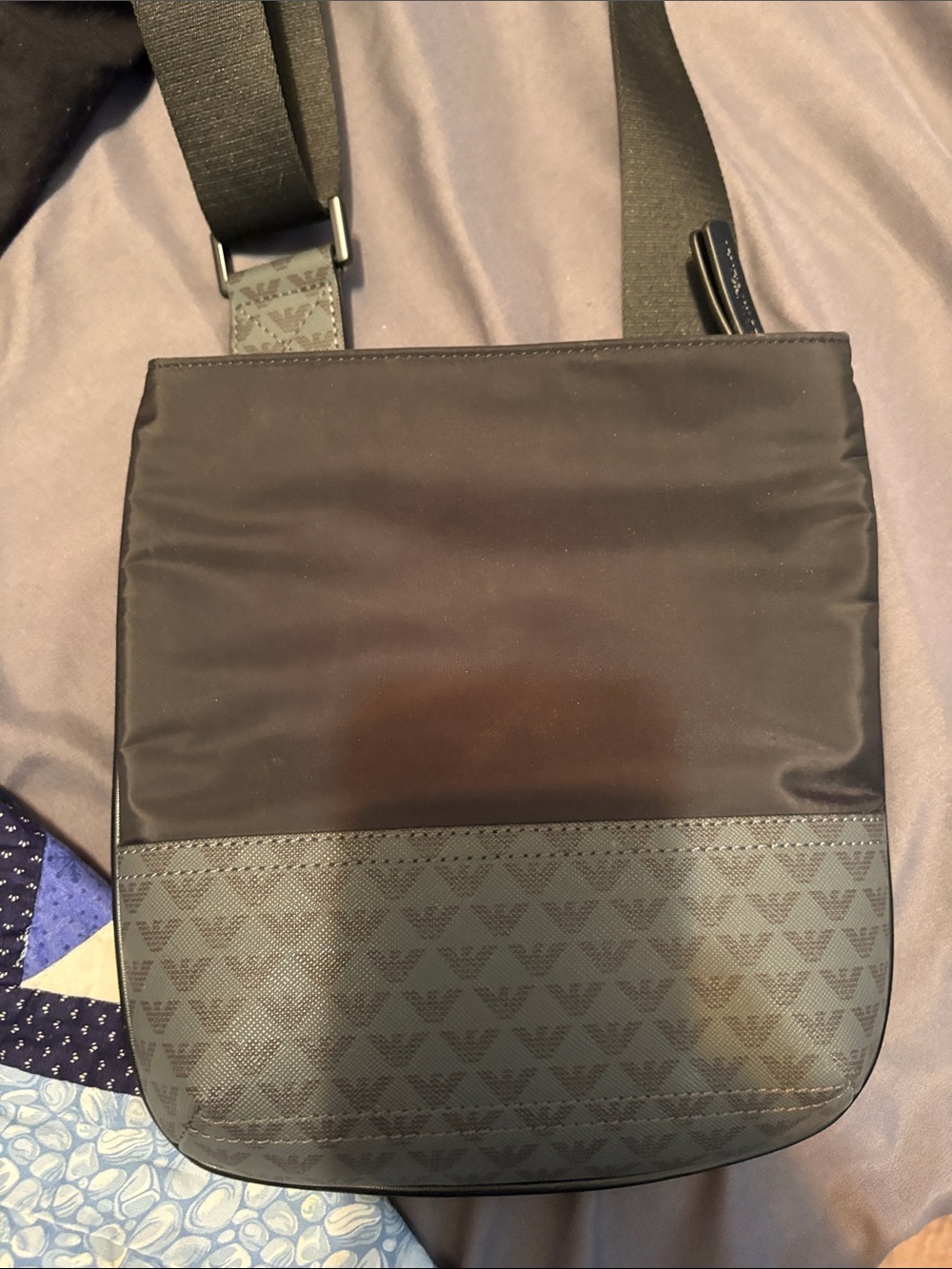 Men's Black Crossbody Shoulder Bag